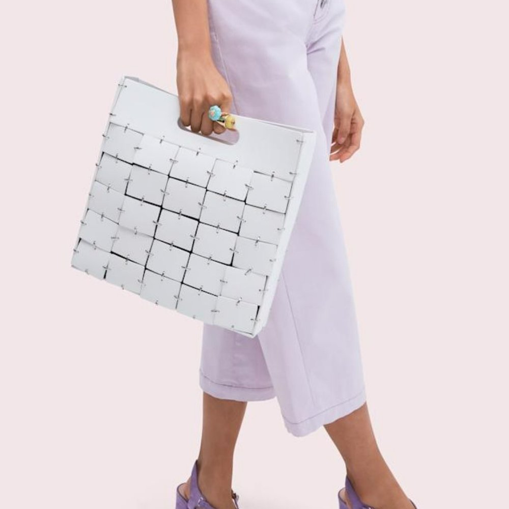 Kate Spade large celia top handle satchel Optic White